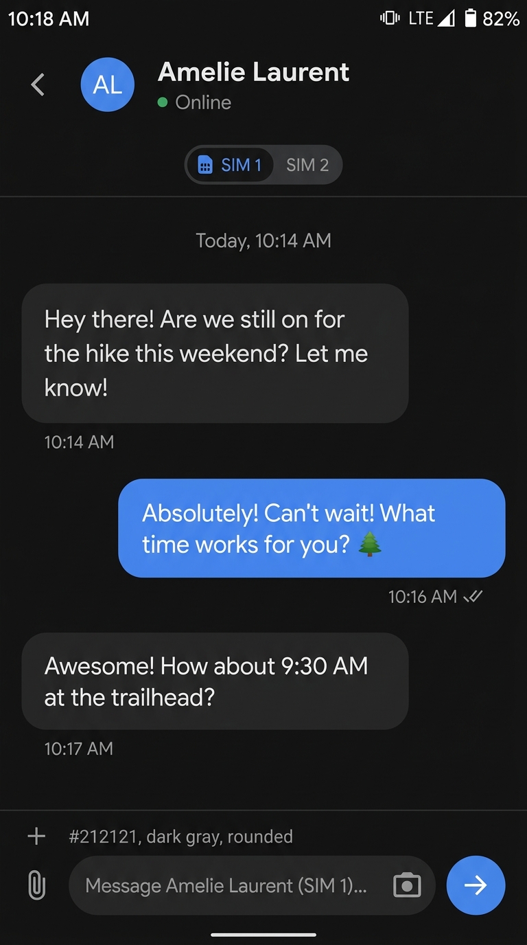 Clean SMS Thread View